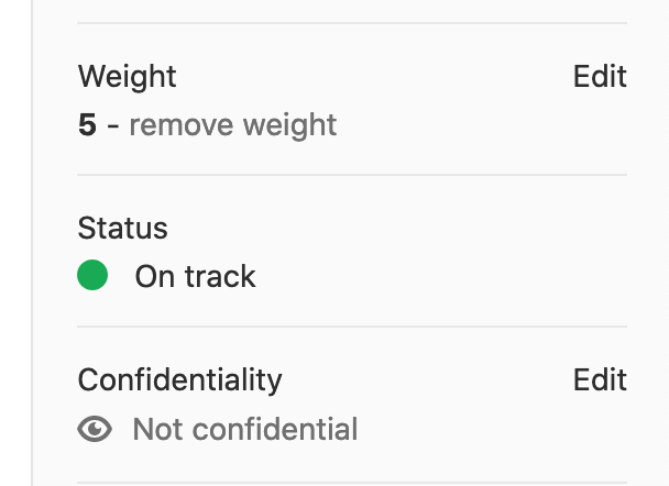 "On track" health status on an issue